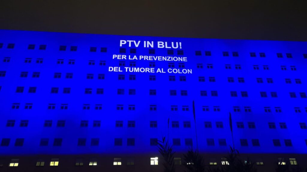 Cancer colorectal, Policlinico Tor Vergata s'allume en bleu pour la prévention