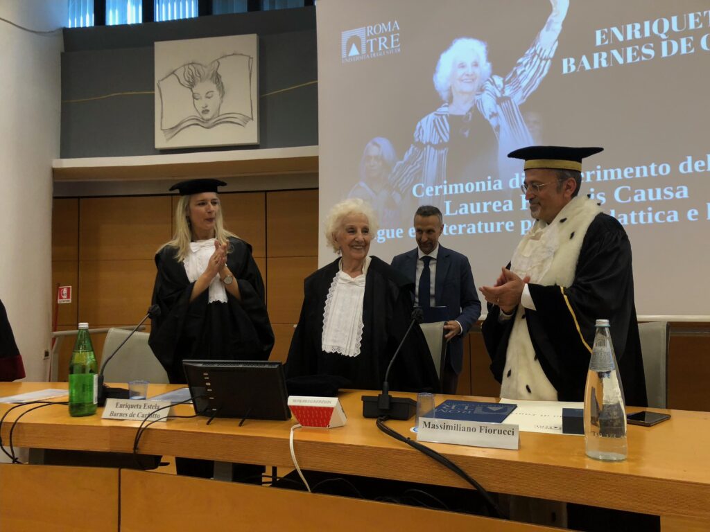 Estela De Carlotto reçoit un diplôme honorifique de Roma Tre