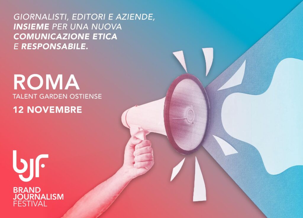 Festival du journalisme de marque, le 12 novembre à Rome, journalistes et éditeurs se rencontreront