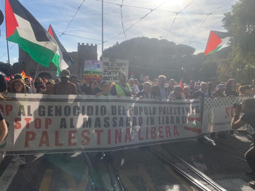 Rome, manifestants pro-palestiniens en cortège : "Nous sommes tous antisionistes"