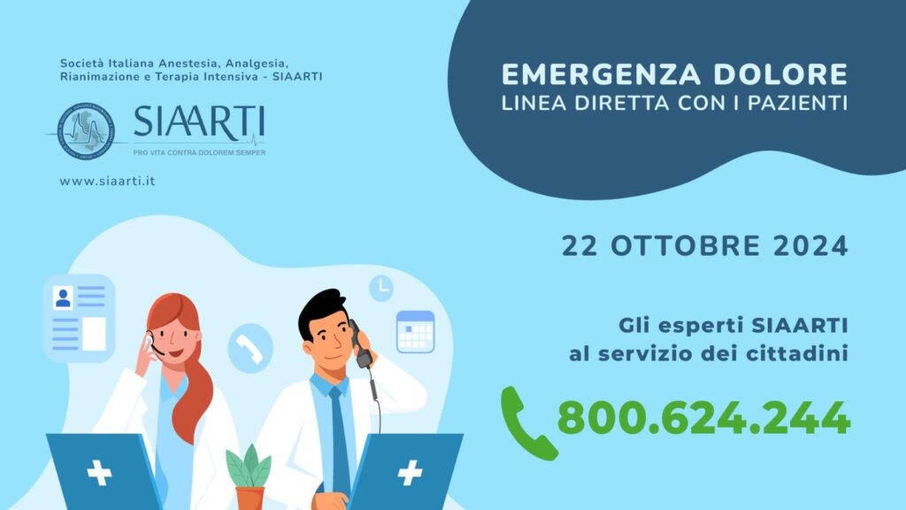 Santé, Siaarti : « Boom des appels vers le numéro vert pour les douleurs chroniques, un millier en un jour »