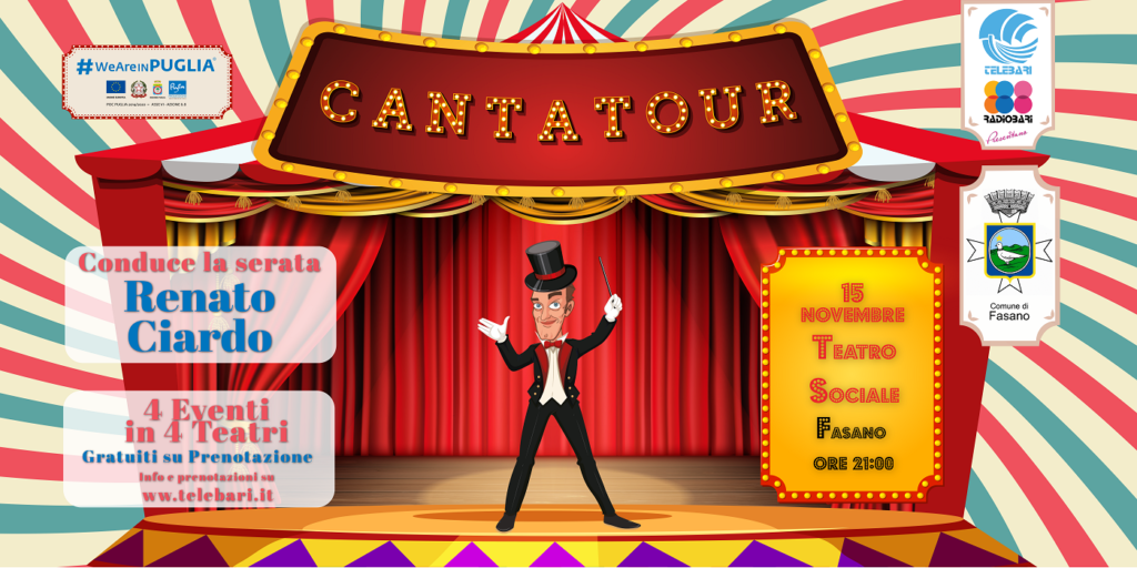 Le Cantatour 2024 arrive à Fasano, le spectacle gratuit du Teatro Sociale
