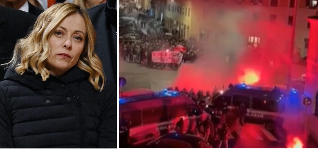 Ramy et des officiers blessés lors d'une marche à Rome. Meloni : "Encore un épisode ignoble"
