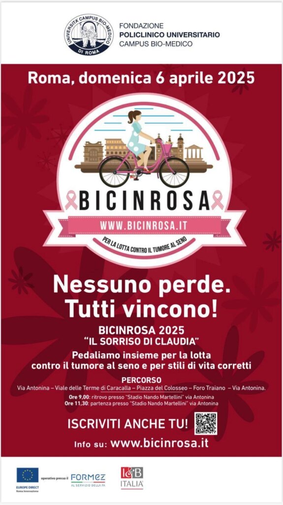 Le tout en selle avec le campus bio-médical contre le cancer du sein, dimanche à Rome «Bicinrosa» revient