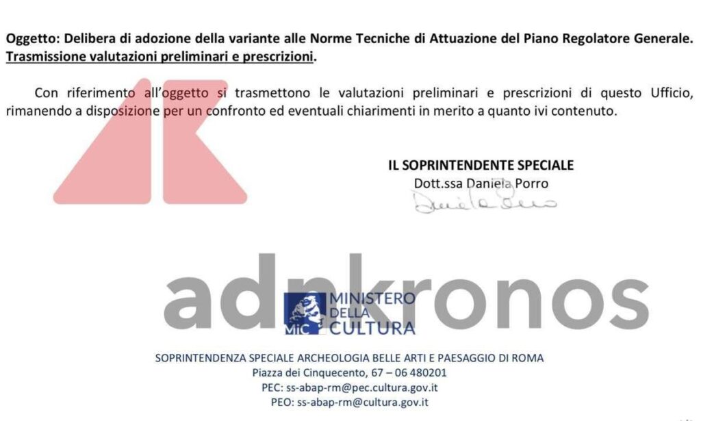 Rome, Superintendence Boccia Resolutions Capitoline Assembly on General Regulatory Plan