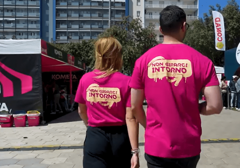 Giro d'Italia en Toscane, prévention avec Merck Campaign sur le cancer de la vessie gagne