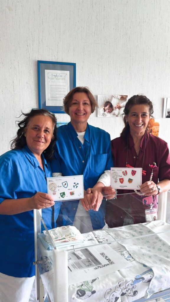 Palio di Legnano, Babè Contraidaioli à l'hôpital: Armoiries sur les berceaux