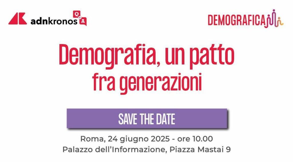 «Démographie, un pacte entre les générations», le 24 juin, l'événement Adnkronos Q&R
