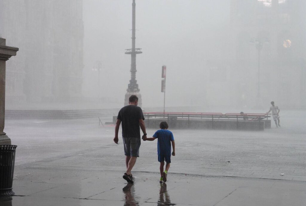 Mauvais temps sur l'Italie, il est en alerte rouge en Lombardie