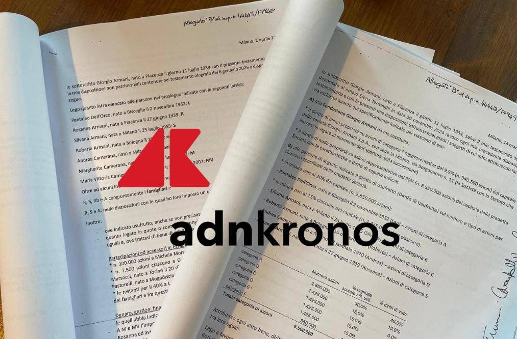 Armani, voici le Testament: inscription en bourse ou transfert de la société au cours des trois prochaines années