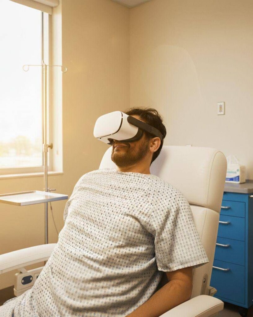 A l'IEO de Milan, la réalité virtuelle contre l'isolement et le stress de l'hospitalisation