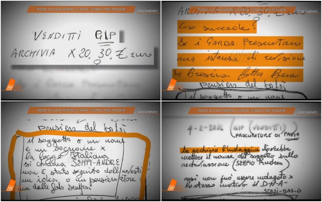Affaire Garlasco, la vérité du père de Sempio sur les « pizzini » : les notes et ce qu'il a dit