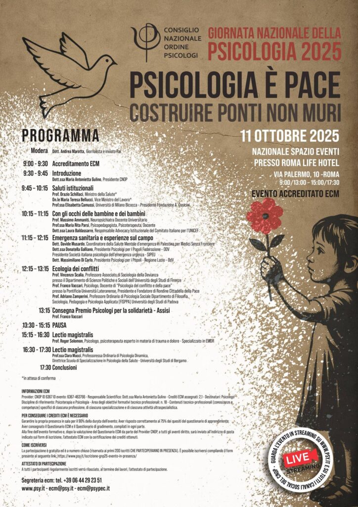 Journée nationale de la psychologie, appel du Cnop : « Soyons des promoteurs de la paix »