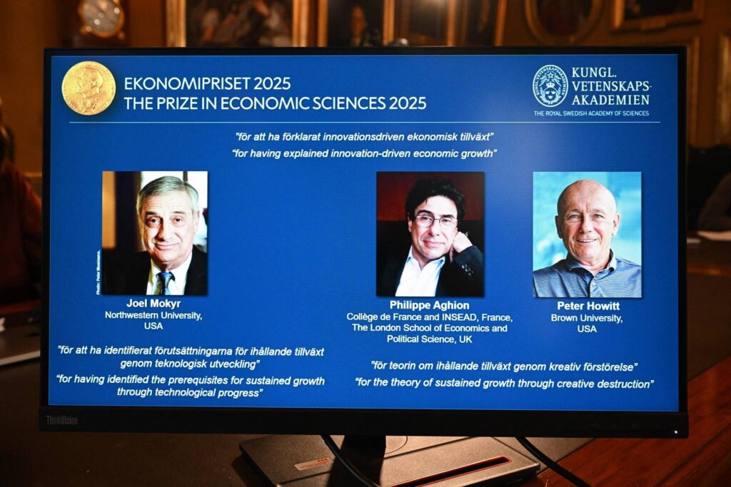 Prix ​​Nobel d'économie à Mokyr, Aghion et Howitt : "Pour des études sur la croissance tirée par l'innovation"