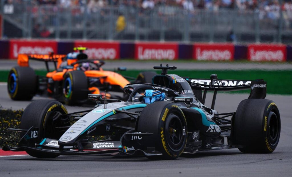 Russell remporte la course Sprint au Canada devant Norris et Antonelli. Des étincelles entre les pilotes Mercedes