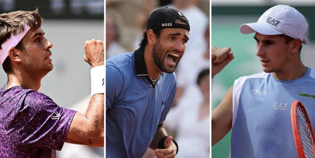 Roland Garros, trio italien au troisième tour : Cobolli, Berrettini et Arnaldi gagnent