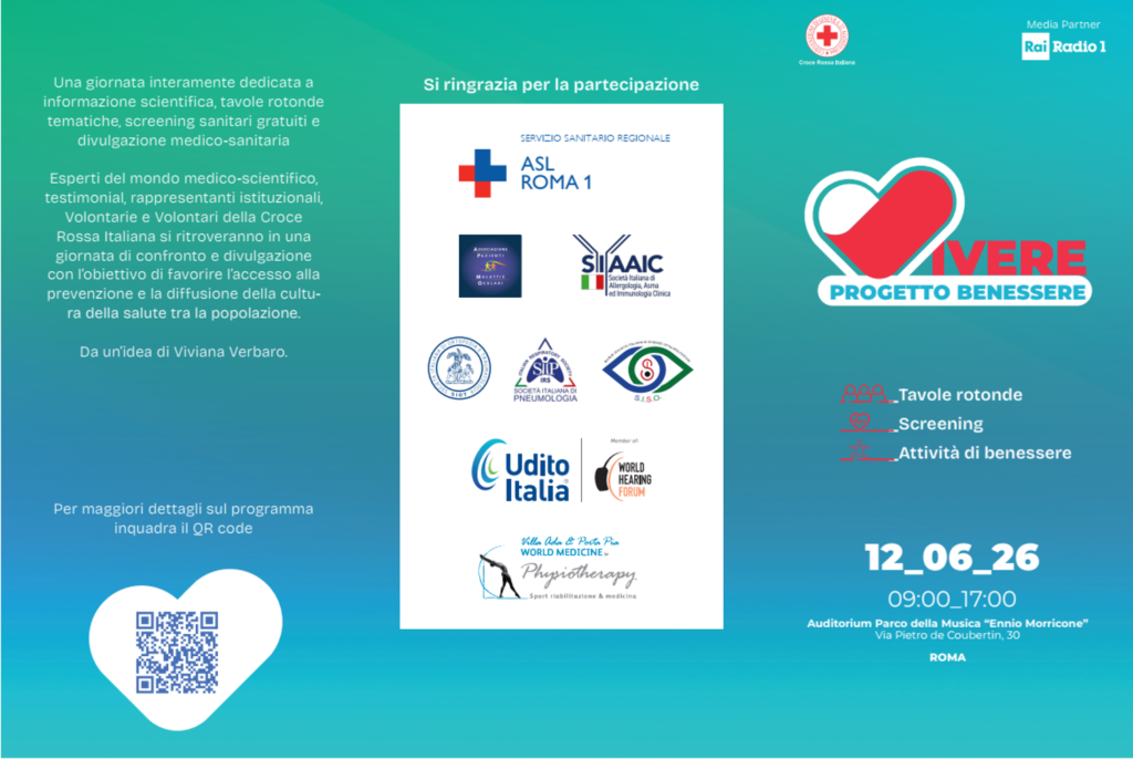Salute, projet bien-être Vivere : la prévention de la Croix-Rouge et de Rai radio1 revient à Rome