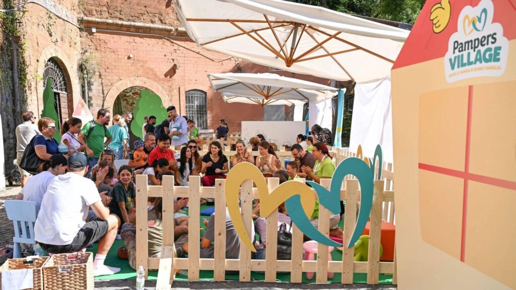In Famiglia Festival, plus de 5 700 participants au Forte Trionfale. 3 000 inscriptions au Pampers Village