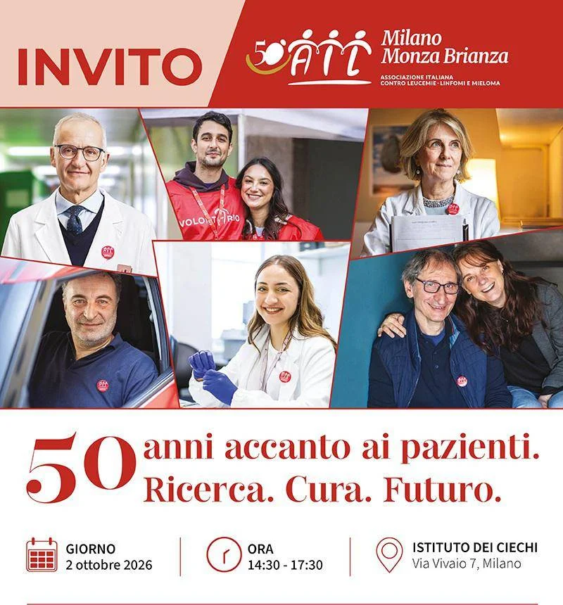 Tumeurs, Ail Milano Monza Brianza: "50 ans avec les patients et pour la recherche onohématologique"