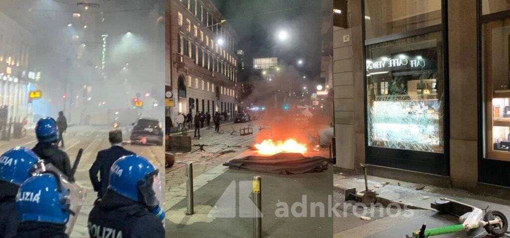 Guérilla à Milan, affrontements et attaques contre des magasins. Troubles également à Turin et Bologne. Meloni : "Manifester est un droit, incendier les villes ne l'est pas" - Vidéo
