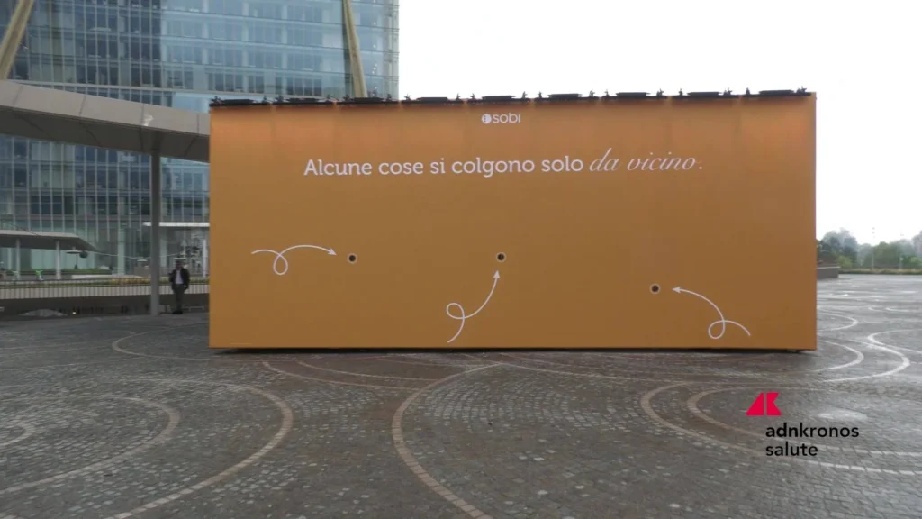 Maladies rénales rares, l'installation Sobi Italia au CityLife de Milan pour sensibiliser les citoyens