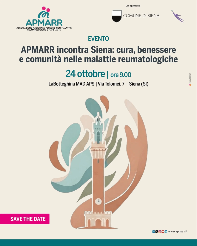 Maladies rhumatologiques, une rencontre sur les soins et le bien-être à Sienne