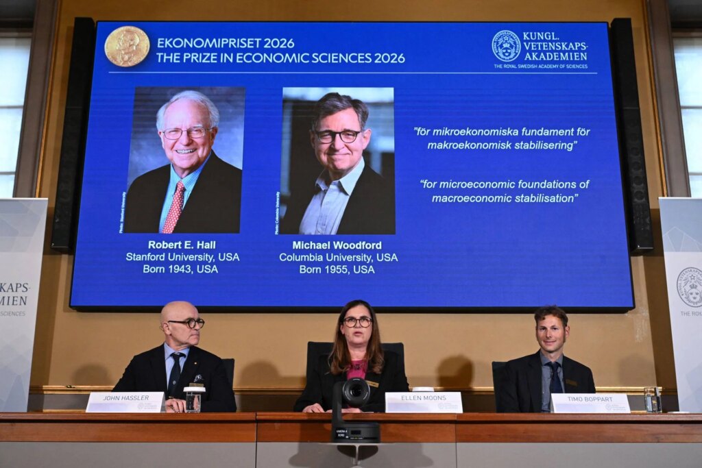 Nobel d'économie 2026 aux Américains Hall et Woodford﻿, le prix dédié à la stabilisation