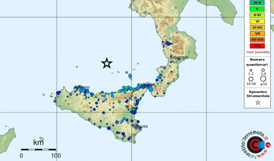 Tremblement de terre en Sicile, 42 secousses dans le sud de la mer Tyrrhénienne rien qu'aujourd'hui. L'INGV : « Zone à fort danger sismique »